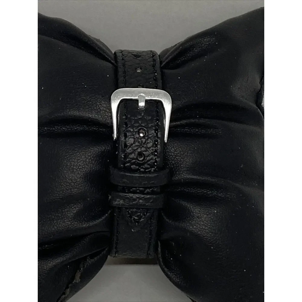 Fossil FTW5021 Women's Black Leather Silver Analog Dial Hybrid Smartwatch XX803